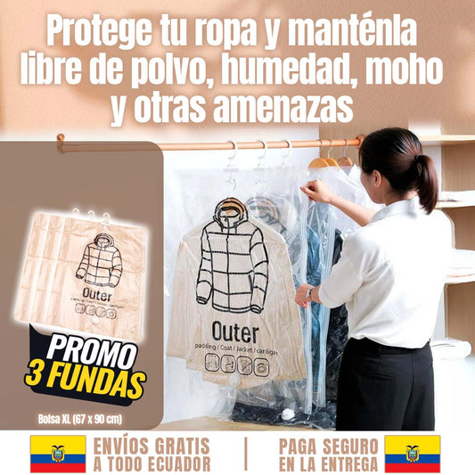 BOLSAS COLGANTES AL VACIO PARA ROPA 🎁PROMO 3 FUNDAS XL🎁