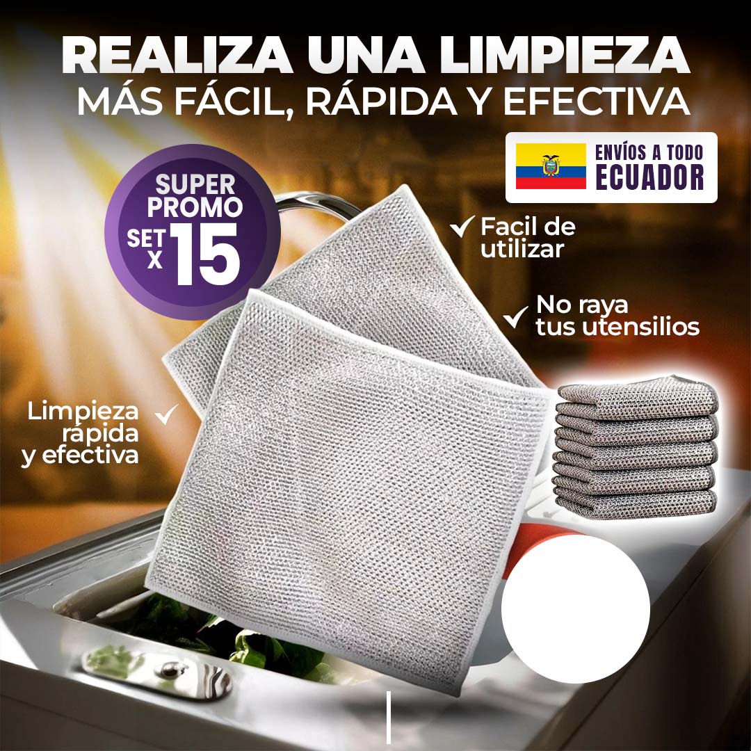 PAÑOS LIMPIADORES MÁGICOS 🎁PROMO 15 UNIDADES🎁