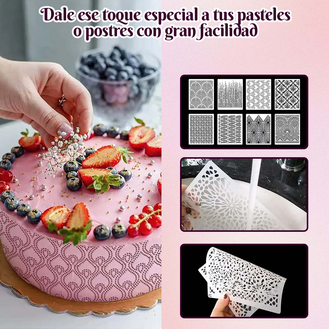 SET LAMINAS PARA DECORACIÓN DE REPOSTERIA 🎁HOY PROMO 4 UNIDADES + GRATIS ENVÍO🎁