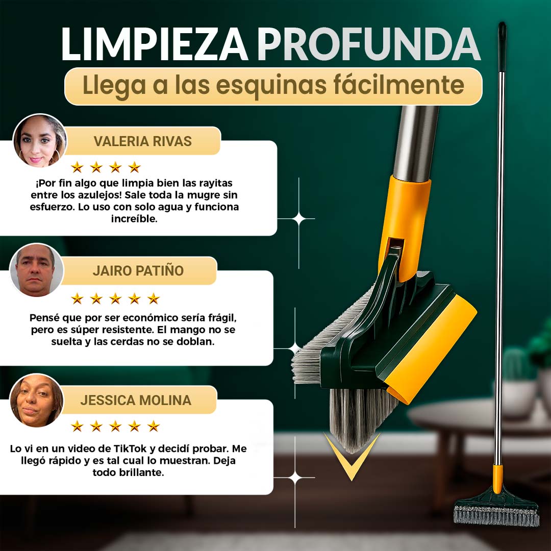 EsquiniClean®️ ESCOBA DE LIMPIEZA 3 EN 1