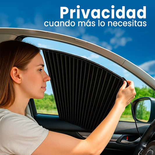 CORTINAS UNIVERSALES PARA AUTO 4 PUERTAS🎁GRATIS SOPORTE DE CELULAR 🎁COLOR NEGRO