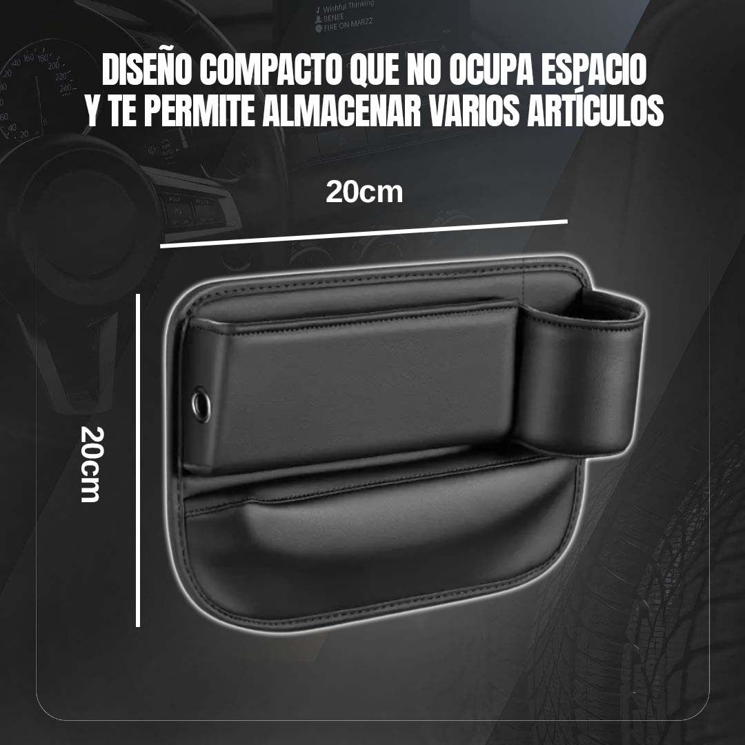 ORGANIZADOR LATERAL DE AUTO UNIVERSAL - NEGRO- 🎁ENVÍO GRATIS🎁