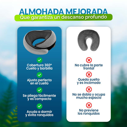 DescansoExpress | Almohada de viaje + funda 🎁Promo Lanzamiento🎁