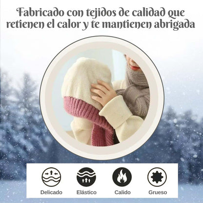 GORRO CON BUFANDA MUJER 🎁PROMO SOLO QUITO🎁