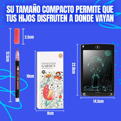 COMBO DIDACTICO 🎁(Tableta de dibujo+ libreta de acuarela+marcadores mágicos)