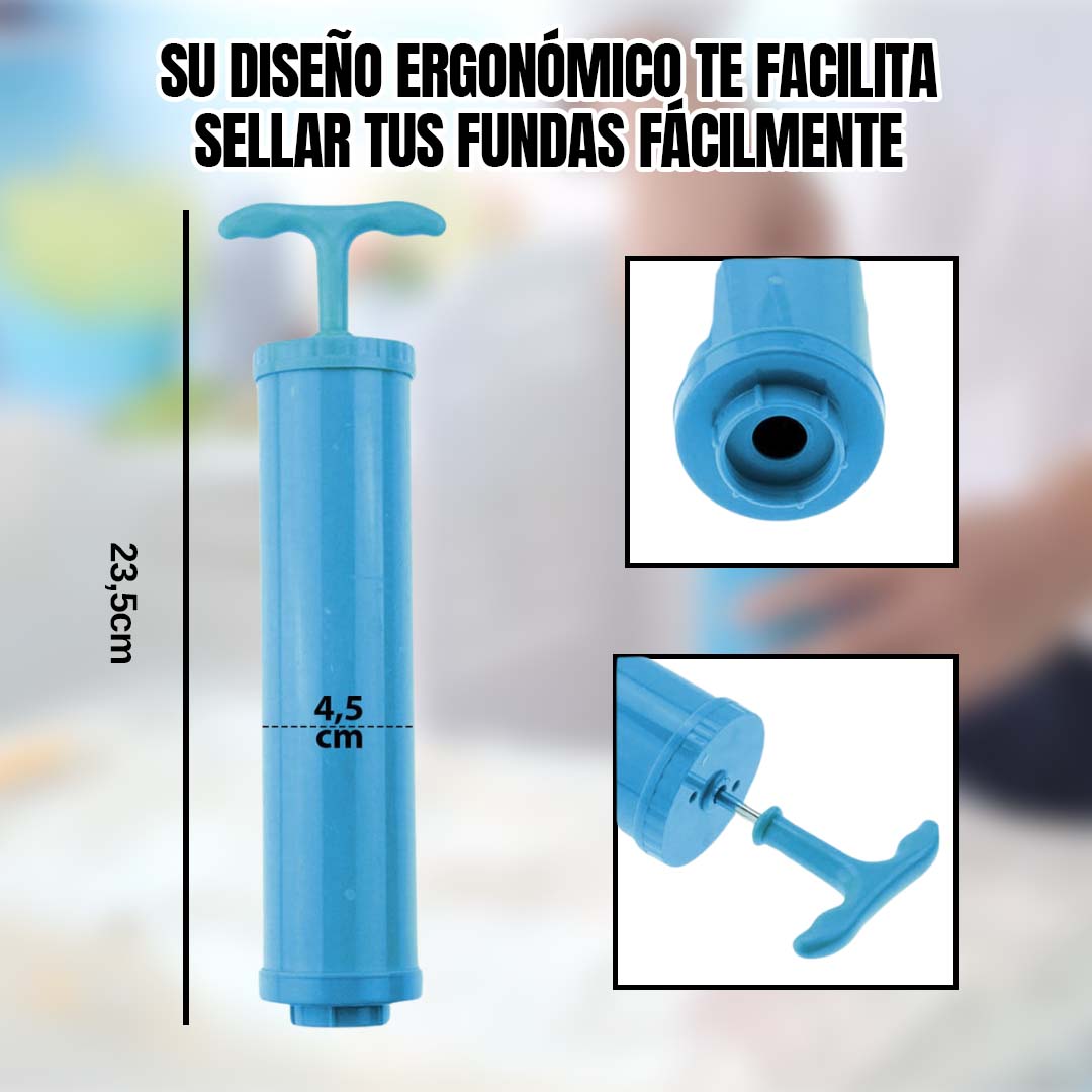 BOMBA PARA CERRAR FUNDAS AL VACÍO