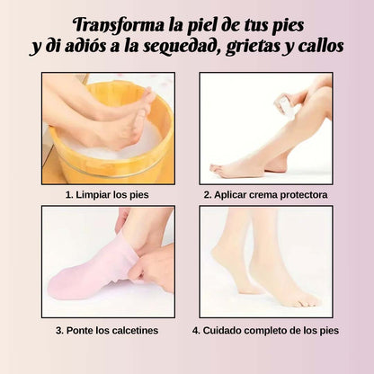 Medias silicona para pies agrietados