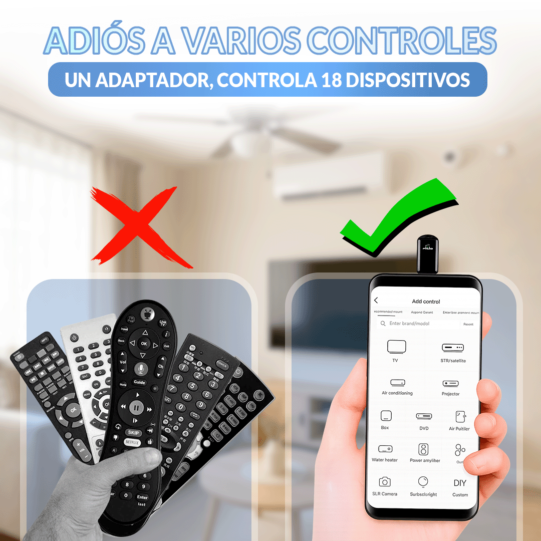 🎁HOY Envío GRATIS🎁 Adaptasdor Control remoto universal tipo C
