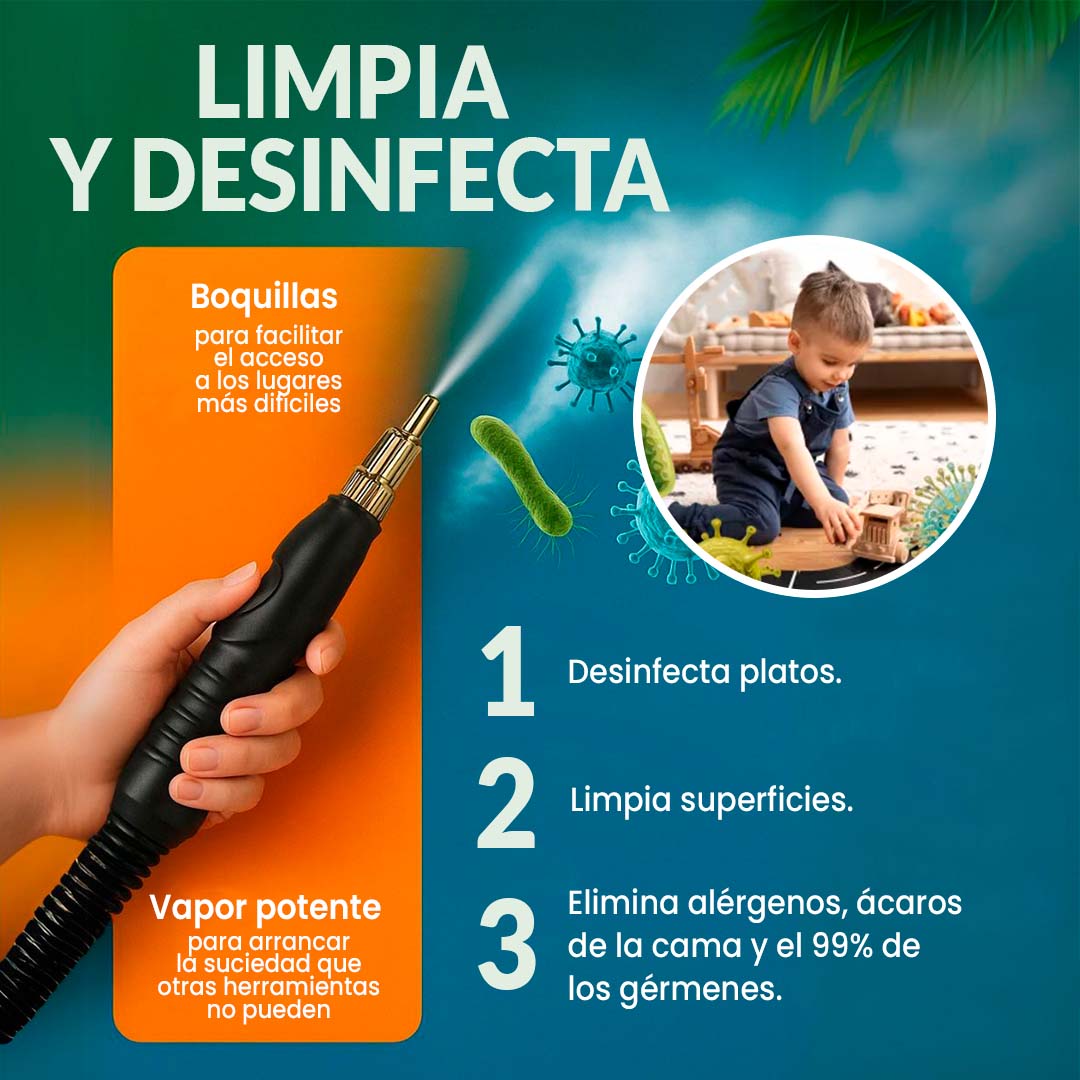 MAQUINA DE VAPOR PORTATIL PARA LIMPIEZA (vehiculos, cocina y baños)