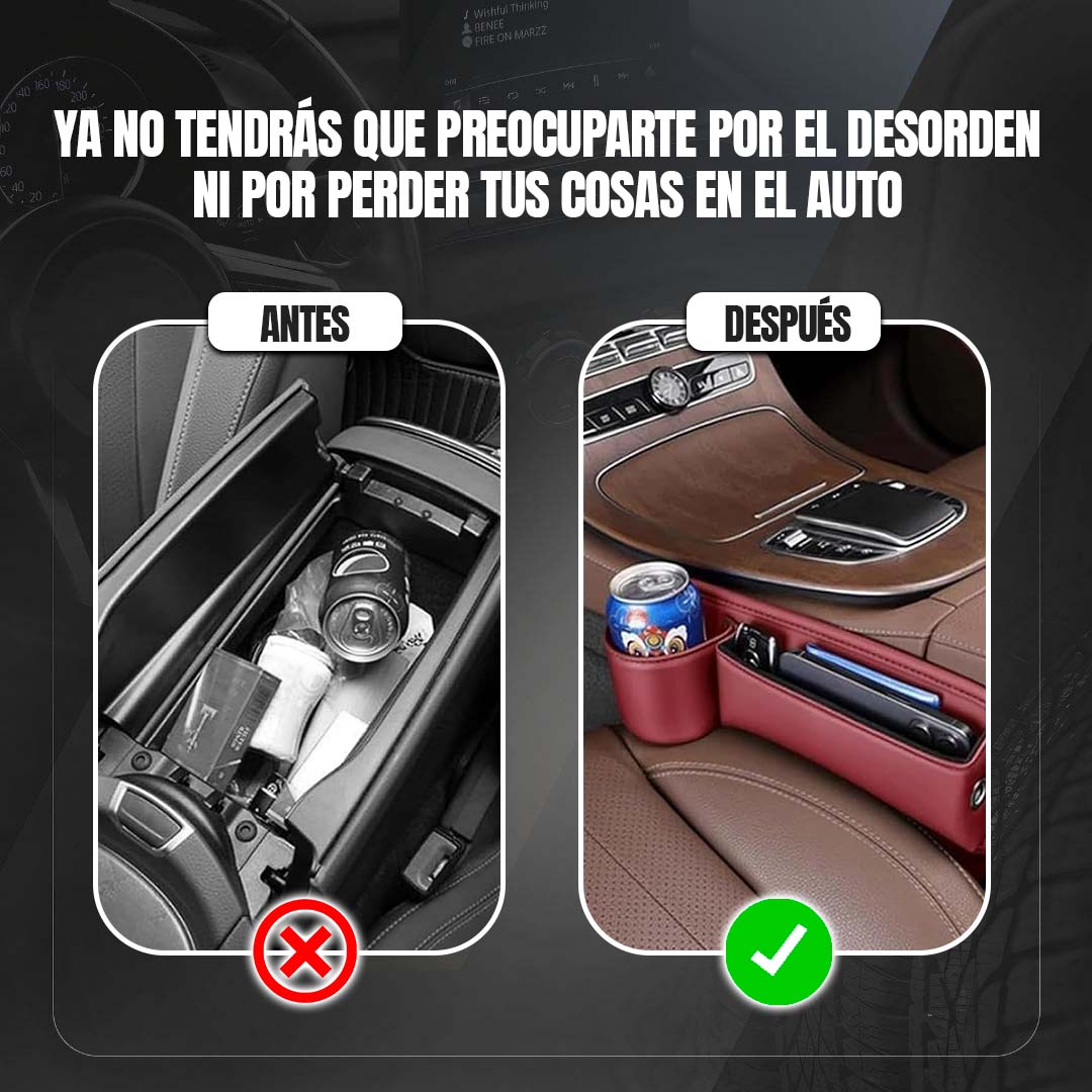 ORGANIZADOR LATERAL DE AUTO UNIVERSAL - NEGRO- 🎁ENVÍO GRATIS🎁