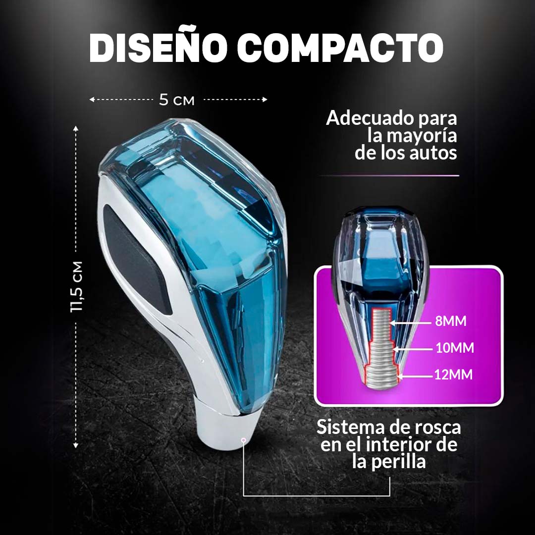 PERILLA DE CAMBIOS CON LUZ LED | SIN MARCA - Sirve para cualquier auto