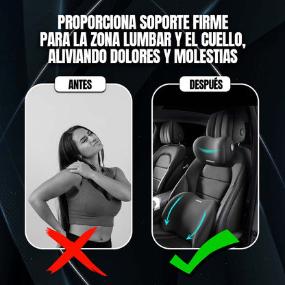 COJIN DE AUTO CUELLO + LUMBAR ??PROMO ENVÍO GRATIS??