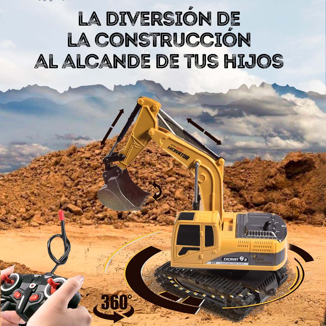 EXCAVADORA A CONTROL REMOTO 🎁ENVÍO GRATIS🎁