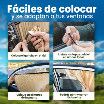 CORTINAS MAGNÉTICAS UNIVERSALES PARA AUTO 🎁PROMO 4 VENTANAS🎁