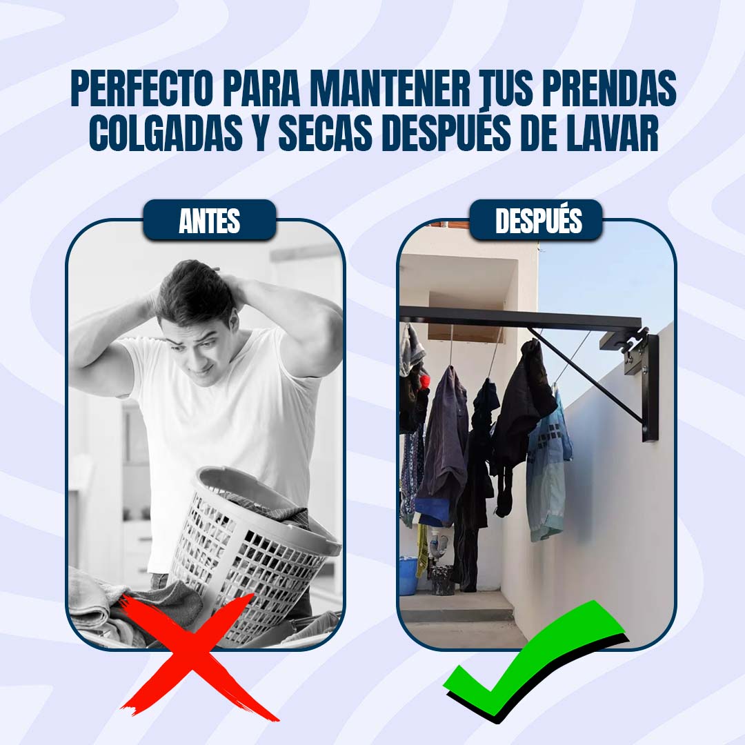 COLGADOR DE ROPA PARA PARED