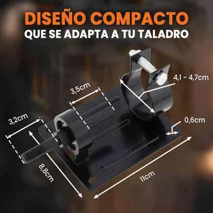 Adaptador de Taladro a Amoladora con Kit 15 Piezas | Corta, Pule y Lija Fácilmente