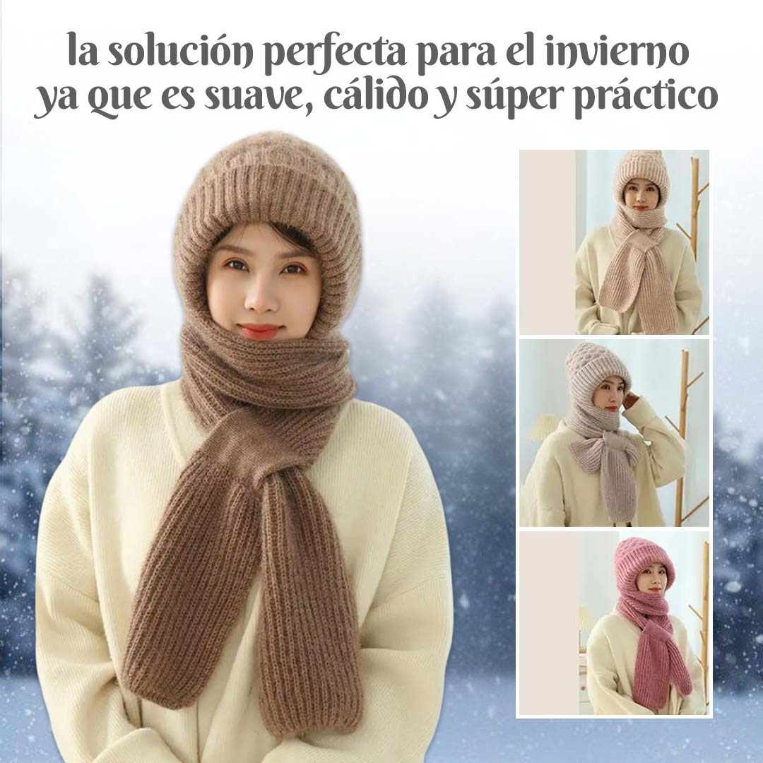 GORRO CON BUFANDA MUJER 🎁PROMO SOLO QUITO🎁