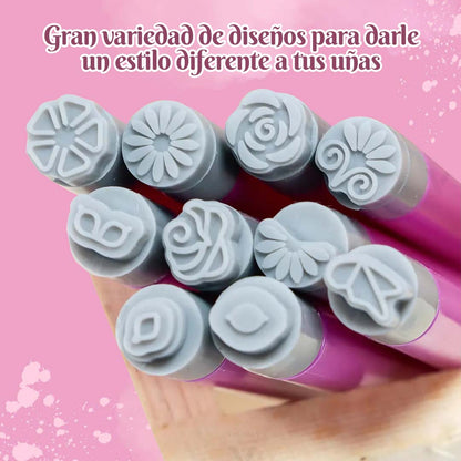 KIT LAPICES PARA ESTAMPAR UÑAS ??PROMO 6 DISEÑOS??