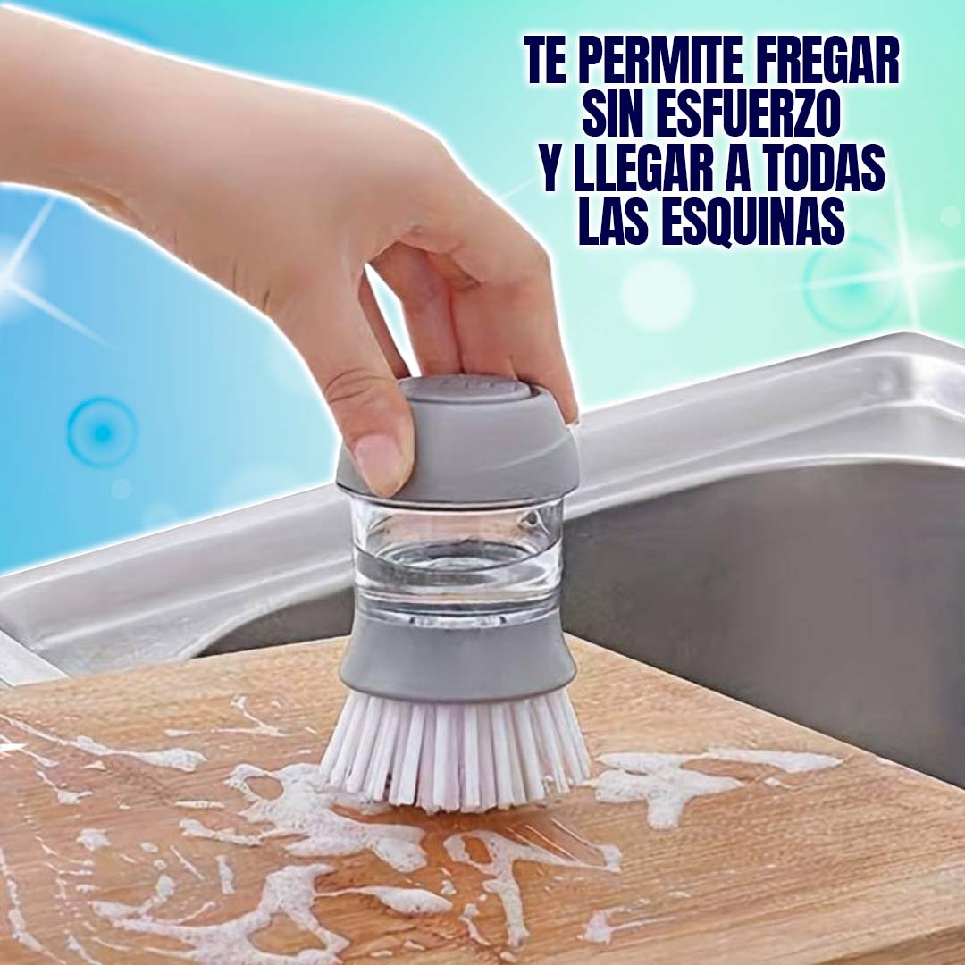 CEPILLO PARA LAVAR PLATOS CON DISPENSADOR DE JABON ??PROMO 3 UNIDADES??