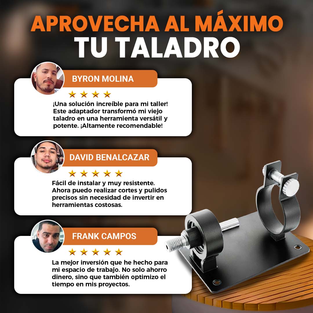 Adaptador de Taladro a Amoladora con Kit 15 Piezas | Corta, Pule y Lija Fácilmente