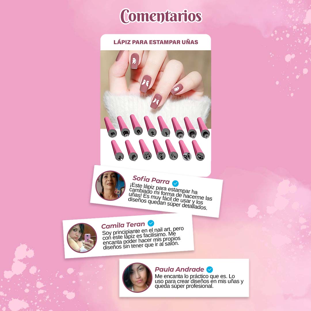 KIT LAPICES PARA ESTAMPAR UÑAS ??PROMO 6 DISEÑOS??