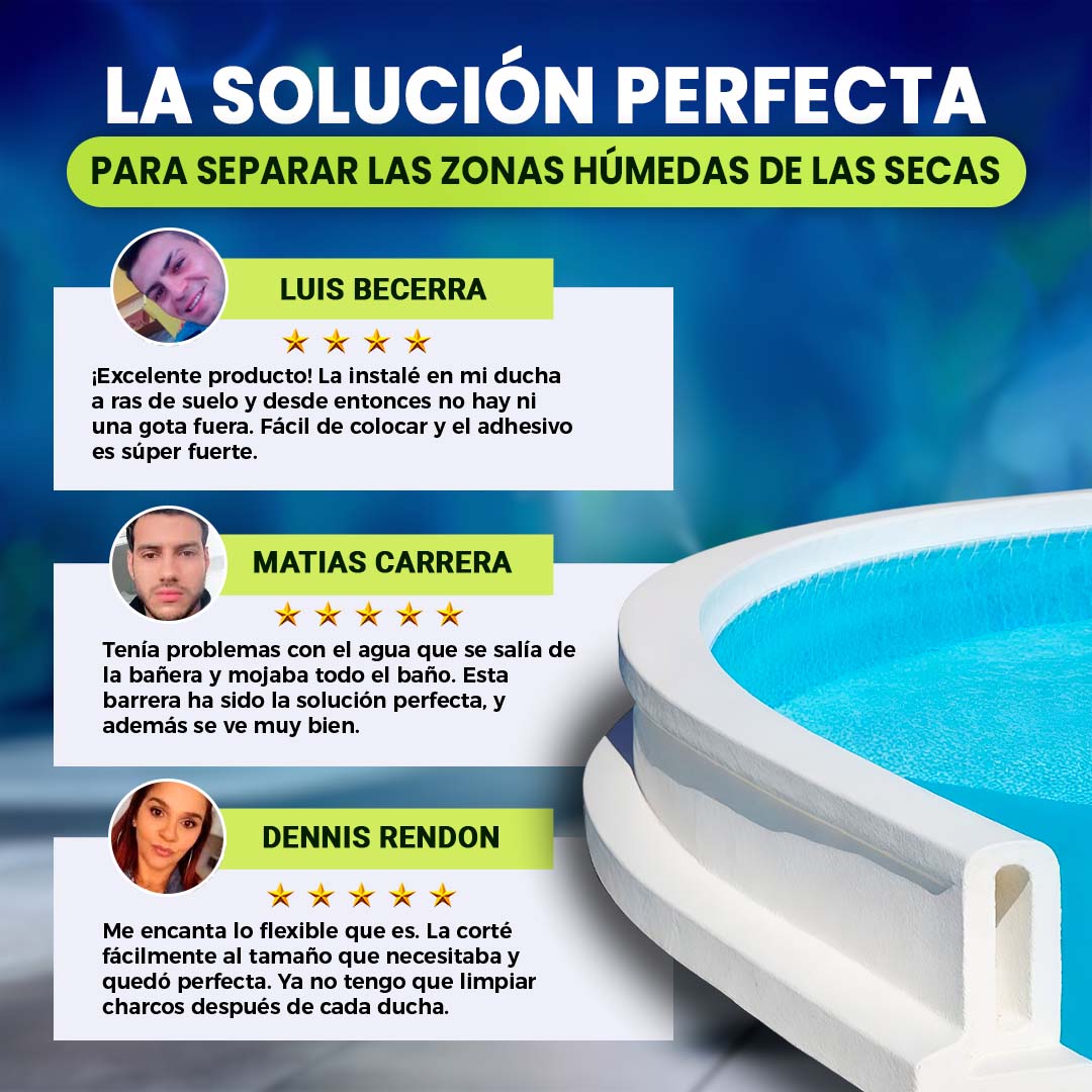BARREDERA ADHESIVA SEPARACION HÚMEDO/SECO - 2 METROS