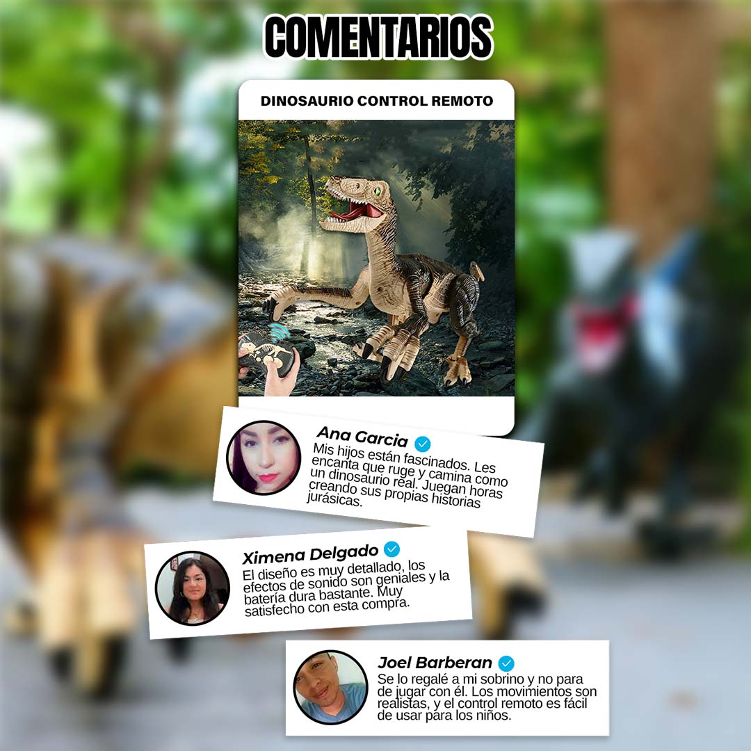 DINOSAURIO CAMINADOR A CONTROL REMOTO🦕