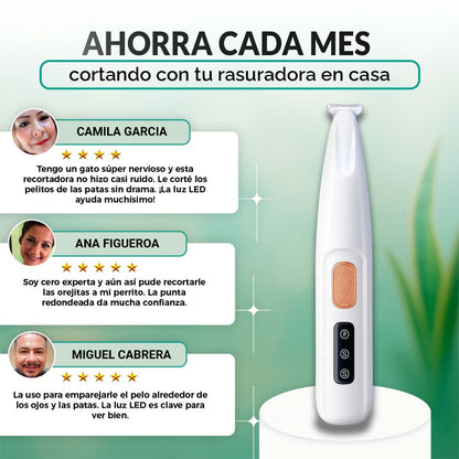 RecortaPet LED - Rasuradora para mascotas anti cortes