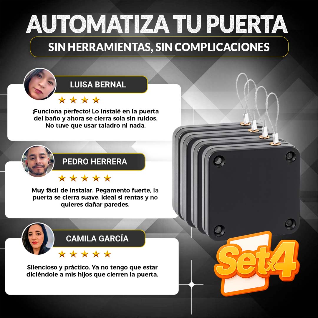 Cierre automático de puertas sin perforación 🎁COMPRA 2 LLEVA 4🎁