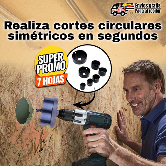 KIT DE SIERRAS CIRCULARES PARA TALADRO 🎁PROMO 7 HOJAS🎁