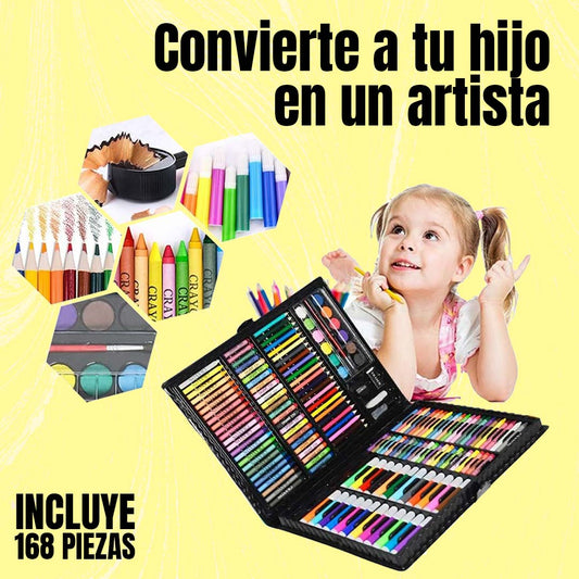 MEGA KIT DE COLORES PARA NIÑOS 168 PIEZAS