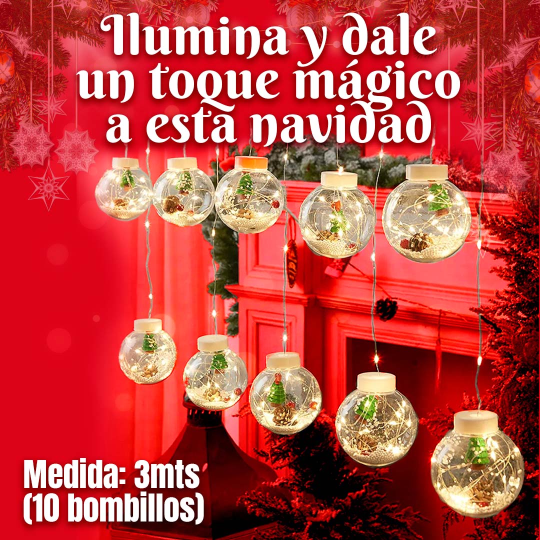 GUIRNALDA BOMBILLOS NAVIDEÑOS 3m | ENVÍO GRATIS