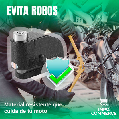 CANDADO DE MOTO CON ALARMA