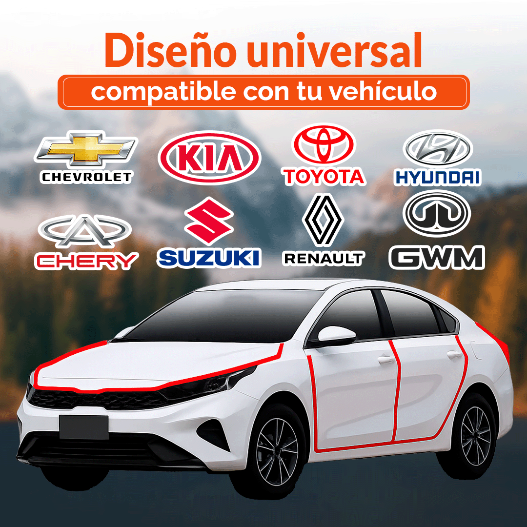 ProtecSilence | Tira universal para puertas de coche, reducción de ruido 20M