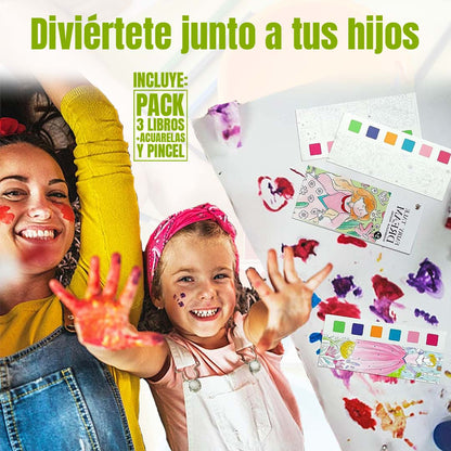 SET LIBROS DE PINTURA DE ACUARELA 3U