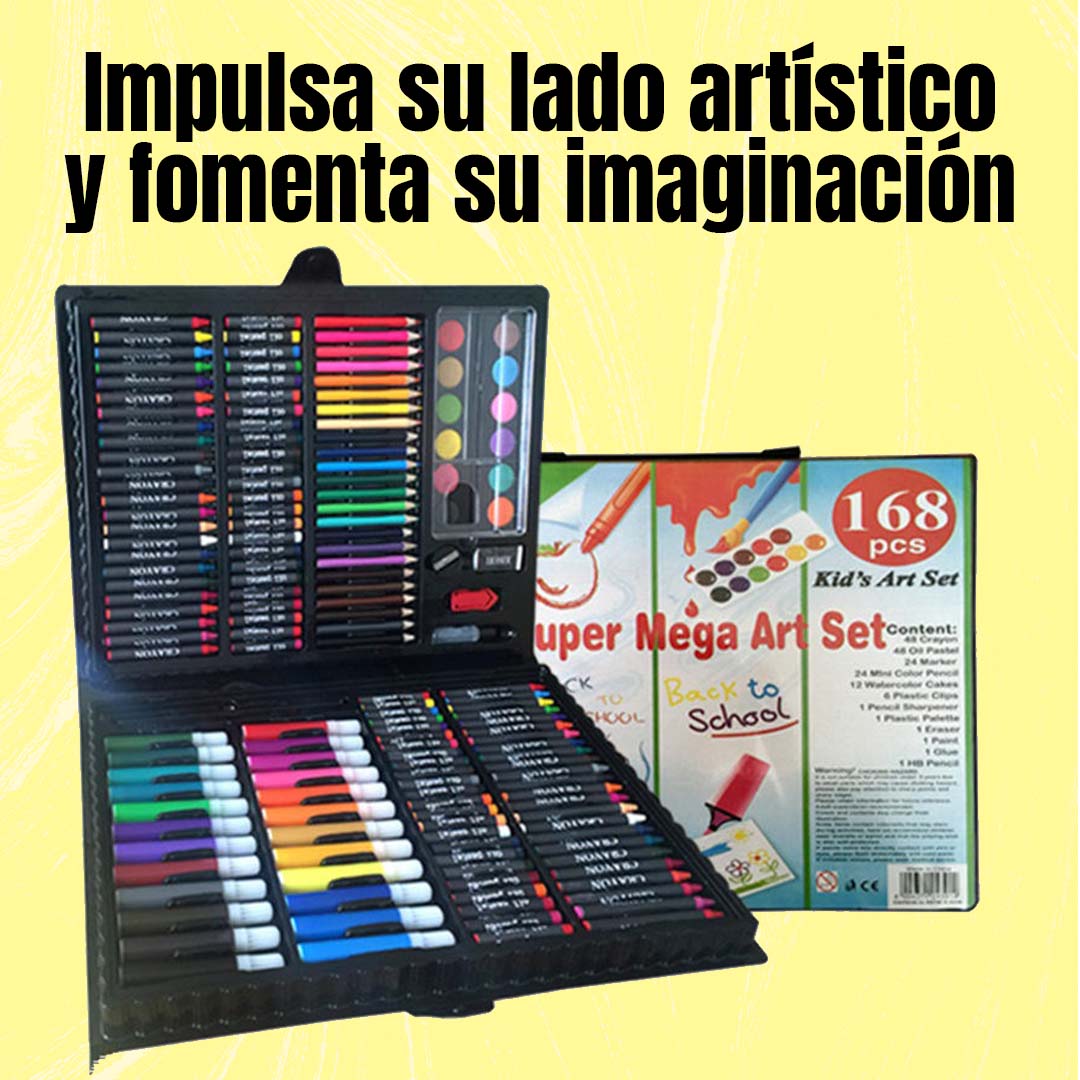 MEGA KIT DE COLORES PARA NIÑOS 168 PIEZAS – impocommerce