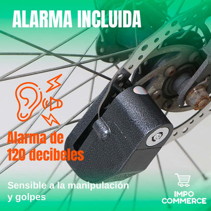 CANDADO DE MOTO CON ALARMA