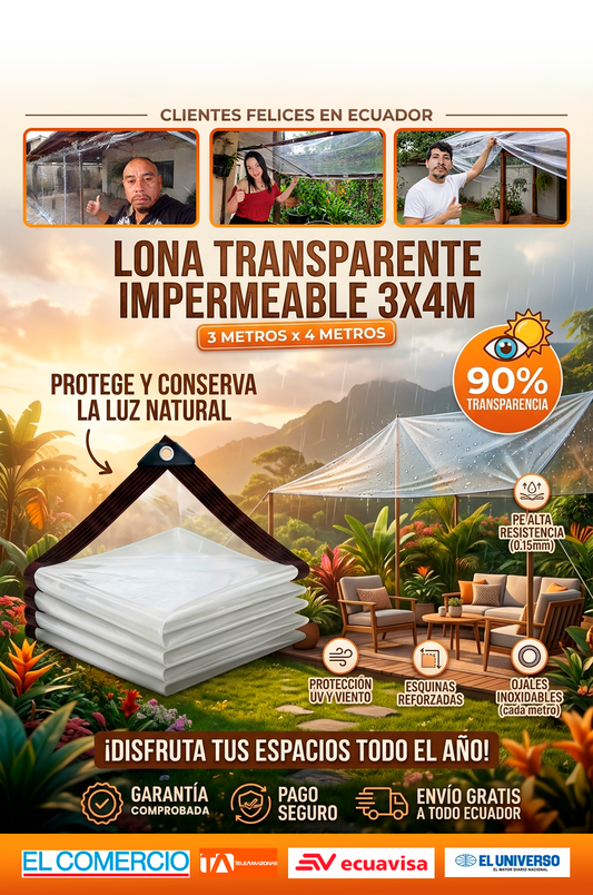 TOLDO TRANSPARENTE 3MX4M