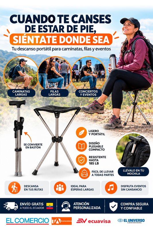 Walk&Sit | Bastón plegable con asiento