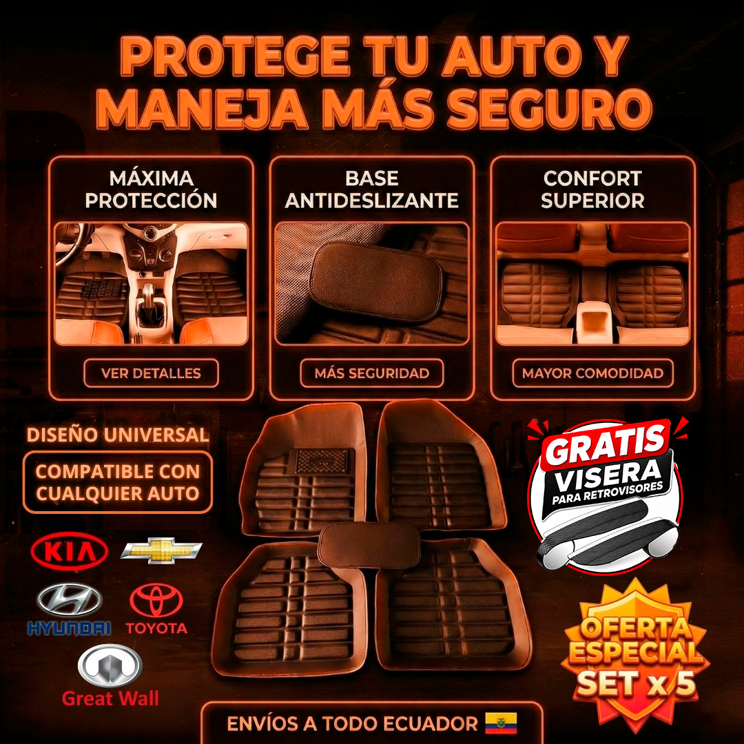 MOQUETAS UNIVERSALES SEMI RIGIDAS 3D 🚗GRATIS ACCESORIO