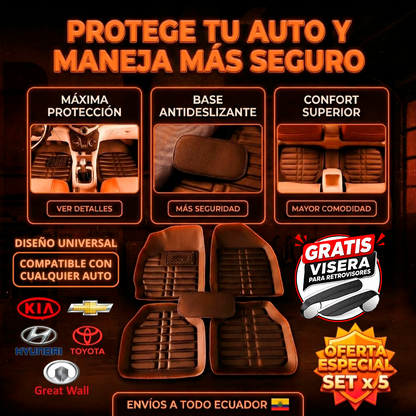 MOQUETAS UNIVERSALES SEMI RIGIDAS 3D 🚗GRATIS ACCESORIO