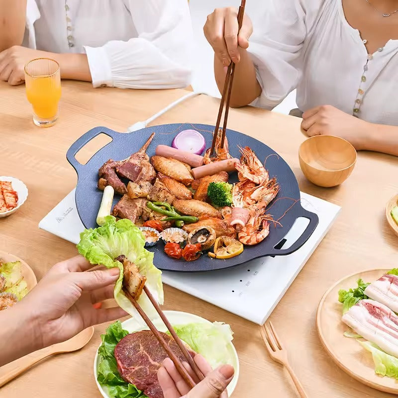 🎁GRATIS ORG CONDIMENTOS🎁 PLANCHA ESTILO KOREANA ANTIADHERENTE 34CM