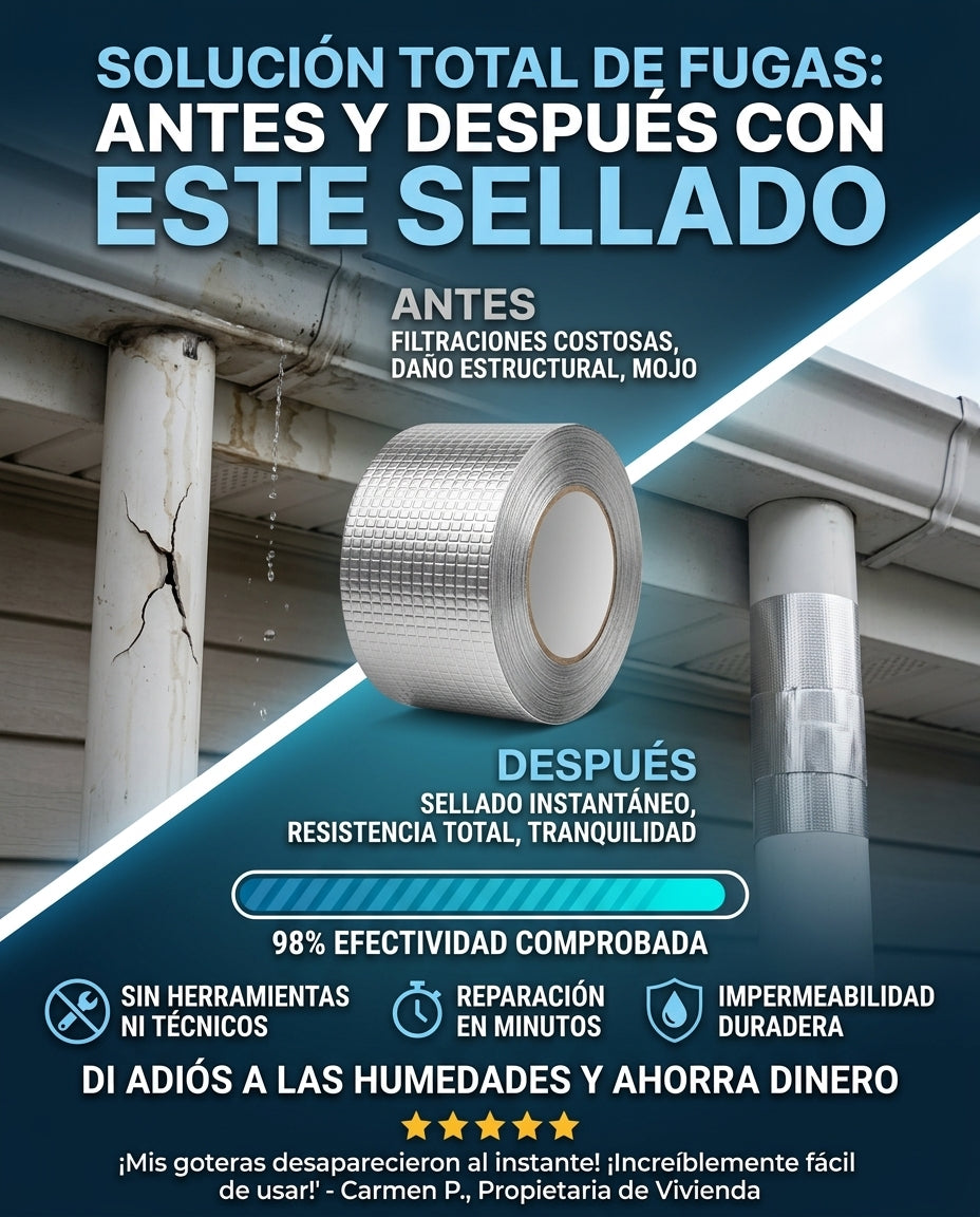 CINTA DE SELLADO IMPERMEABLE DE ALUMINIO 5CM*5M