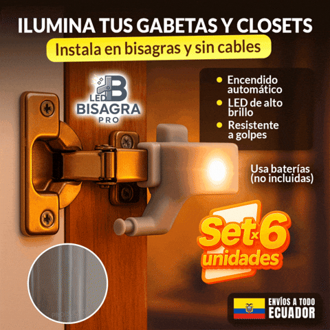 BrillaFácil LED |  luces internas para bisagra set x 6
