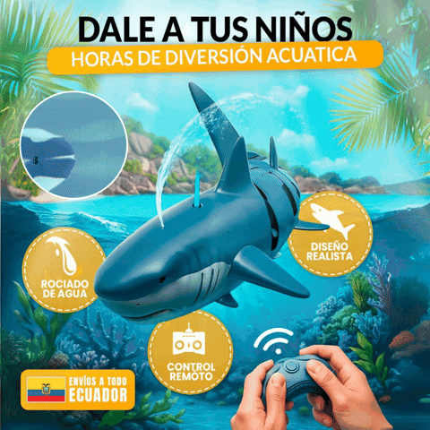 TIBURON A CONTROL REMOTO 🎁ENVÍO GRATIS🎁