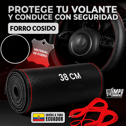 VolanteCraft 38 color negro | Forro para volante cosido 🎁HOY ENVÍO GRATIS🎁