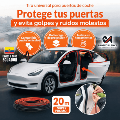 ProtecSilence | Tira universal para puertas de coche, reducción de ruido 20M