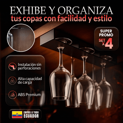 MiniCava X4 🍷 | Soporte Elegante para Copas