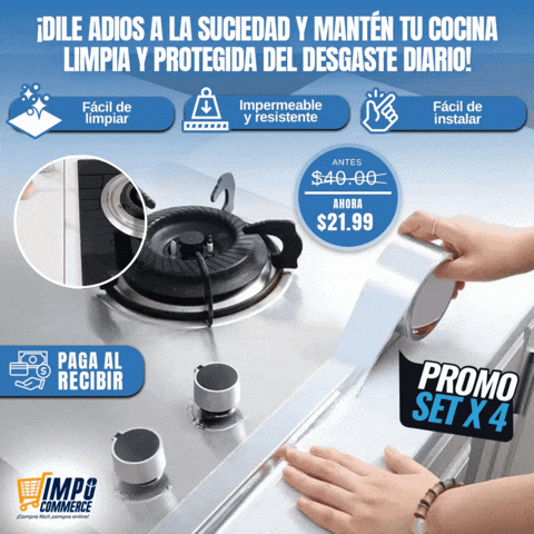 PROTECTOR DE ALUMINIO PARA COCINA | PROMO 4 ROLLOS