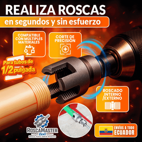 RoscaMaster®️ Broca 2 en 1 para abrir roscas interna y externa